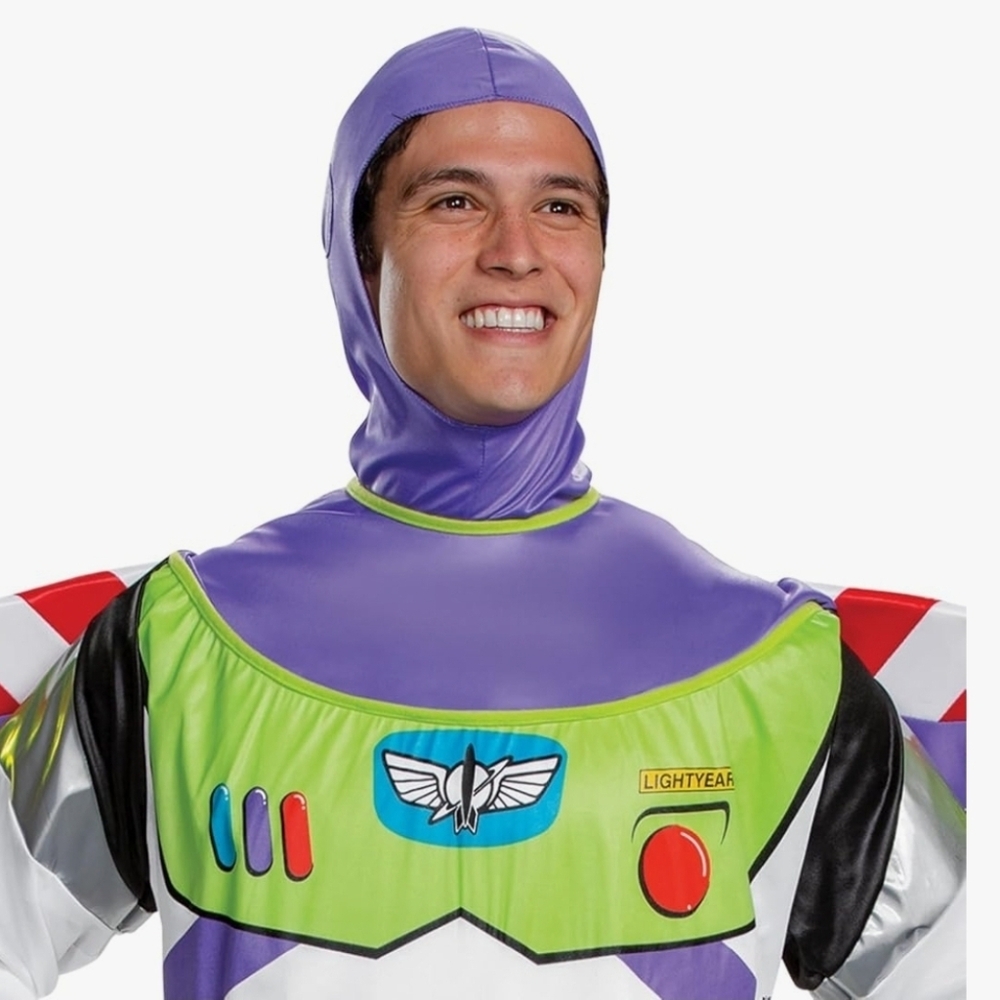 Disguise Toy Story Buzz Lightyear Deluxe Jumpsuit Costume Adults, XL 42-46 - Picture 5 of 5